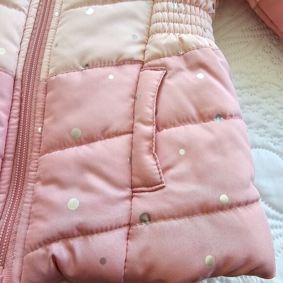 Disney Mickey Ears Coat, Pink with Bow Details, Toddler Girls 2T Faux Fur Lined - Picture 9 of 13